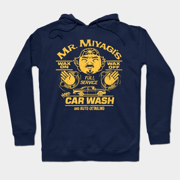 Mr. Miyagi's Car Wash Hoodie by DeepFriedArt